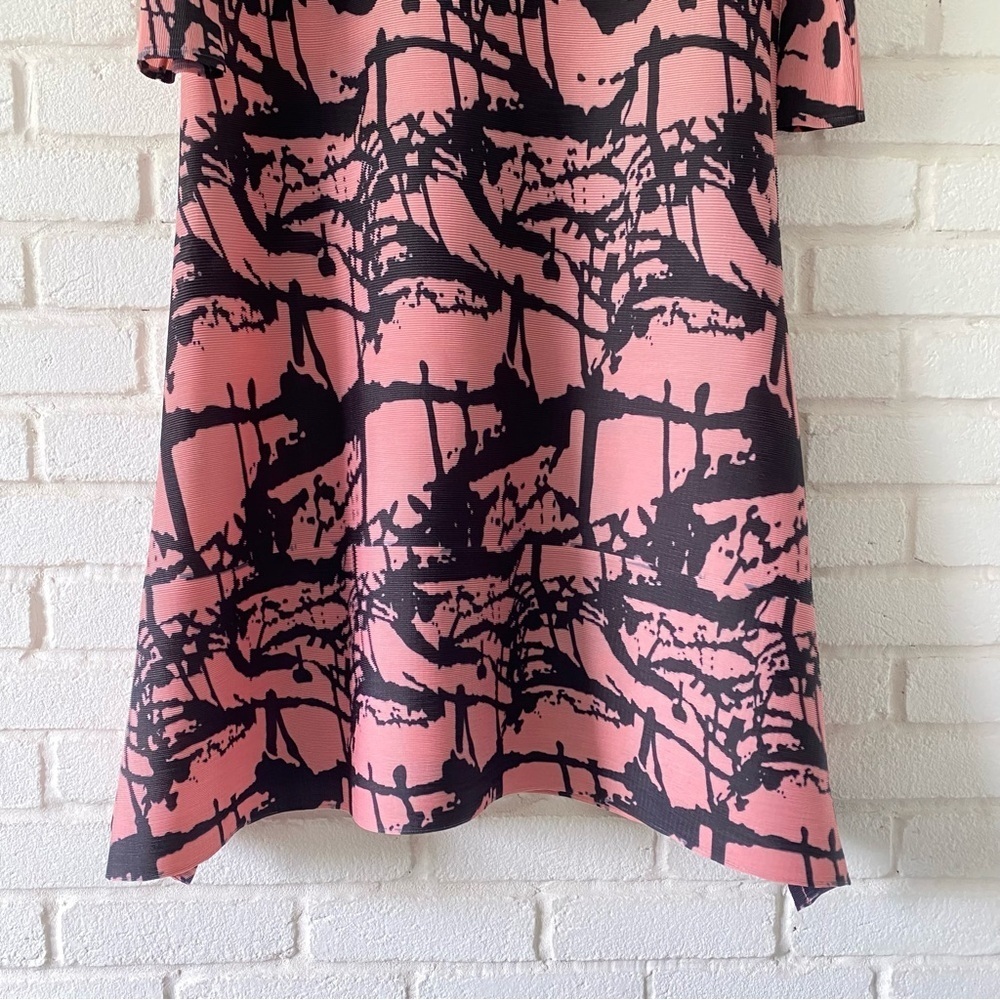 Pink Abstract Print A-Line Dress - Picture 3 of 9